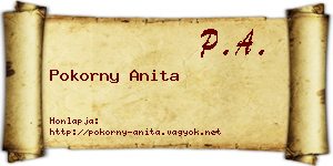 Pokorny Anita névjegykártya